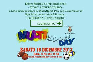 Nubra Medica e il suo team dello- SPORT A TUTTO TONDO -è lieta di partecipare al Multi Sport Day con il suo Team di Specialisti che tratterà il tema...-4