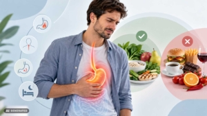 Reflusso gastroesofageo e alimentazione: scopri quali cibi possono peggiorare i sintomi, cosa mangiare e quali abitudini possono aiutare.